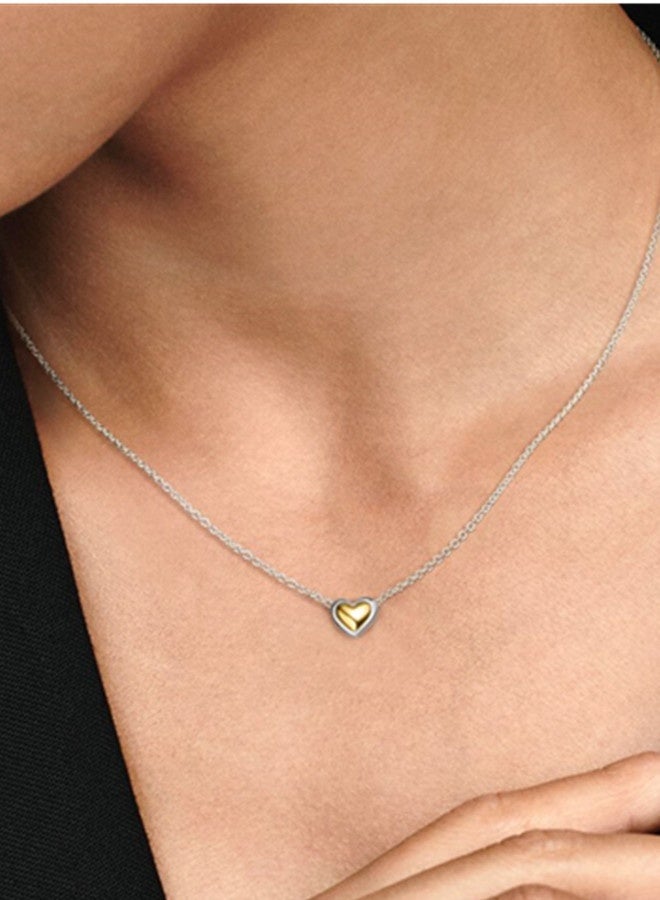 Chomel Women's Heart shaped Pendant Classic Fashion 925 Silver Alloy Necklace 399399C00-45 - Image 5