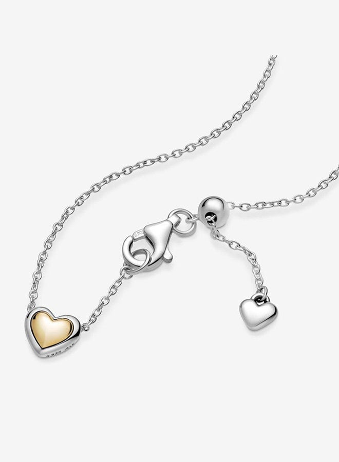 Chomel Women's Heart shaped Pendant Classic Fashion 925 Silver Alloy Necklace 399399C00-45 - Image 4