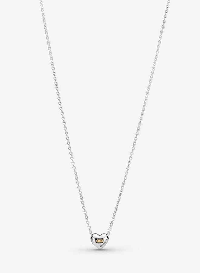 Chomel Women's Heart shaped Pendant Classic Fashion 925 Silver Alloy Necklace 399399C00-45 - Image 2