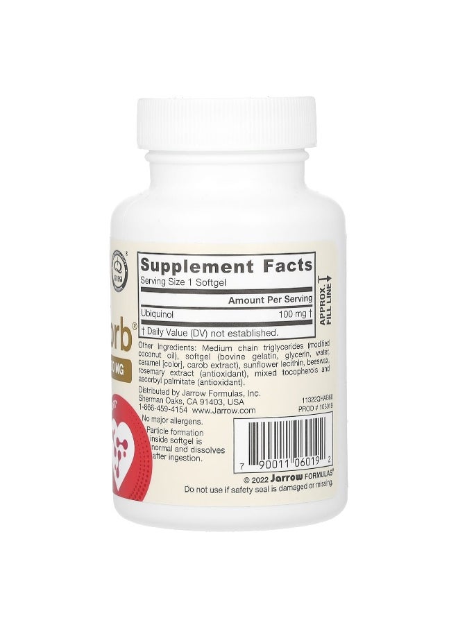 jarrow formulas Jarrow Formulas, Ubiquinol QH-Absorb, Max Absorption, 100 mg, 60 Softgels  - Image 2
