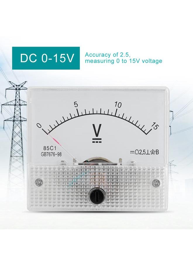 Thoraya DC 0-15V DC Analog 85C1 Current Voltmeter Voltage 2.5 Accuracy Voltage Analog Voltmeter Panel  - Image 4
