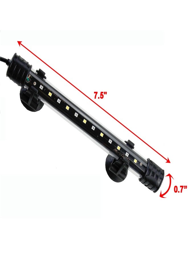 AQUANEAT مصباح أكوانيت LED غاطس لحوض السمك، شريط إضاءة تحت الماء بطول 7.5 بوصة (أبيض وأزرق) - Image 5