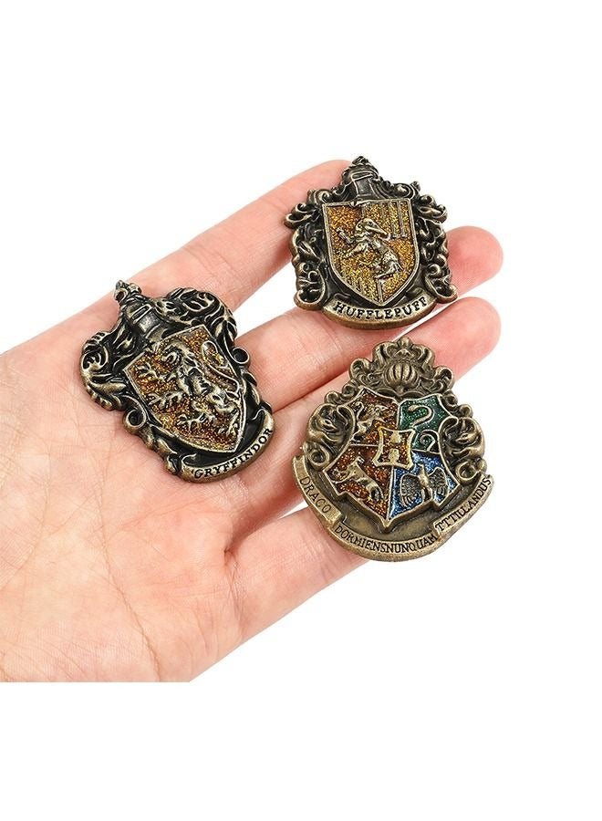 5 Piece Harry Potter School of Witchcraft Brooch, Harry Potter Collectible, Features Shiny Gold Metal With a High Quality Hard Enamel, Can Addition To Your Clothes or Bags, Fit For Daily Life - Image 2