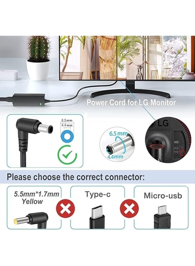 Terabyte محول شاحن 19 فولت 2.53 أمبير للإلكترونيات 19" 20" 22" 27" 29" 34" شاشة LCD LED تلفاز HD عريض Flatron 170 فولت - Image 2