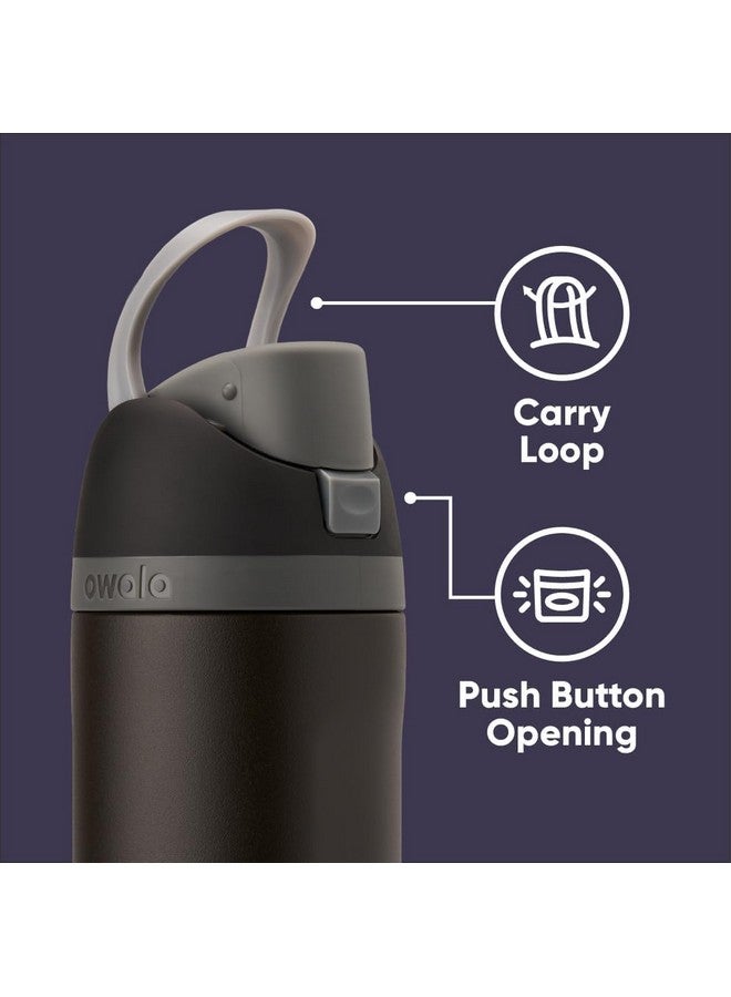 Owala Owala Marvel FreeSip Insulated Stainless Steel Water Bottle with Straw for Sports and Travel, BPA-Free Sports Water Bottle, 24 oz, Black Panther  - Image 3