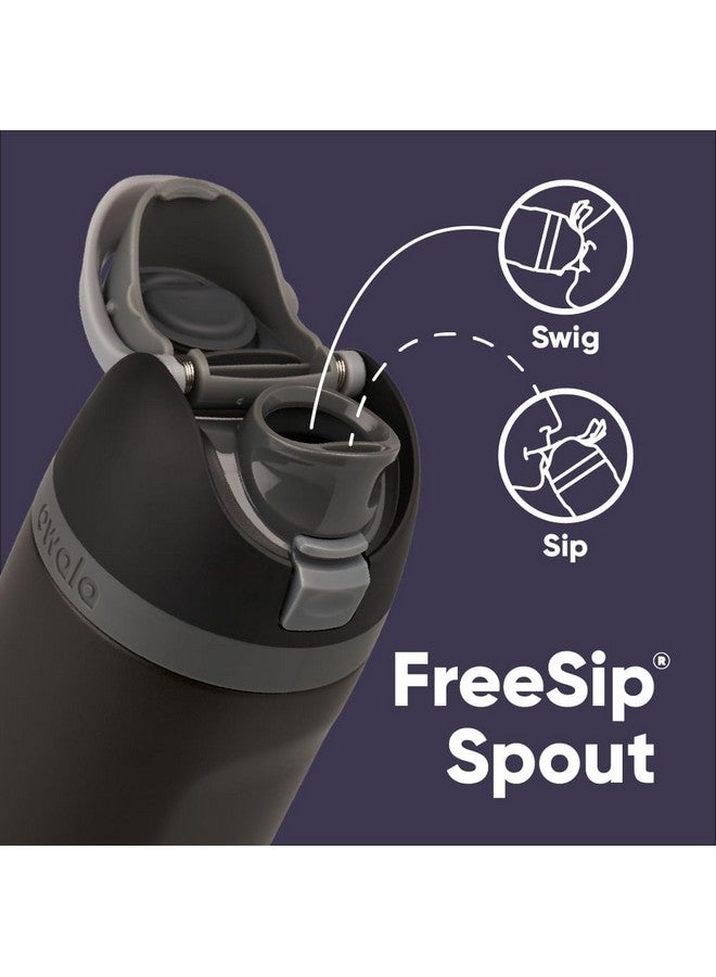 Owala Owala Marvel FreeSip Insulated Stainless Steel Water Bottle with Straw for Sports and Travel, BPA-Free Sports Water Bottle, 24 oz, Black Panther  - Image 2