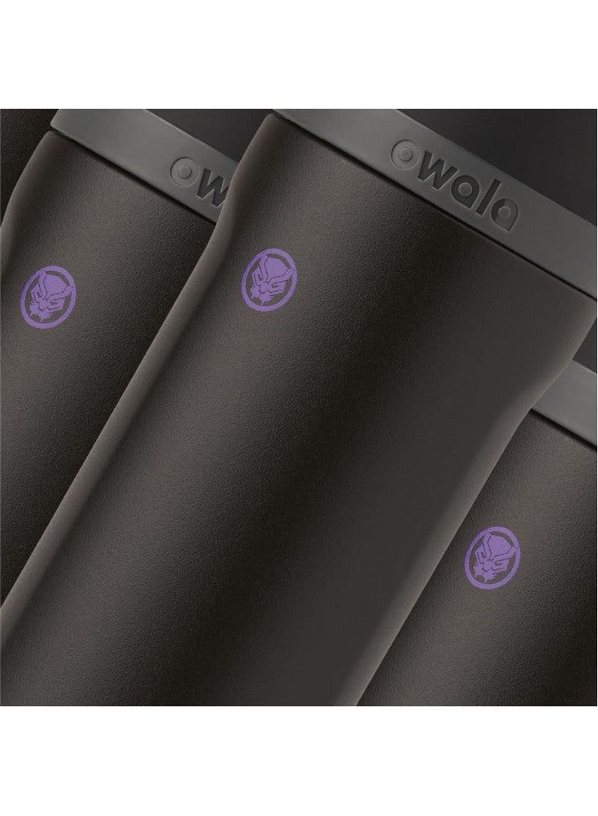 Owala Owala Marvel FreeSip Insulated Stainless Steel Water Bottle with Straw for Sports and Travel, BPA-Free Sports Water Bottle, 24 oz, Black Panther  - Image 5