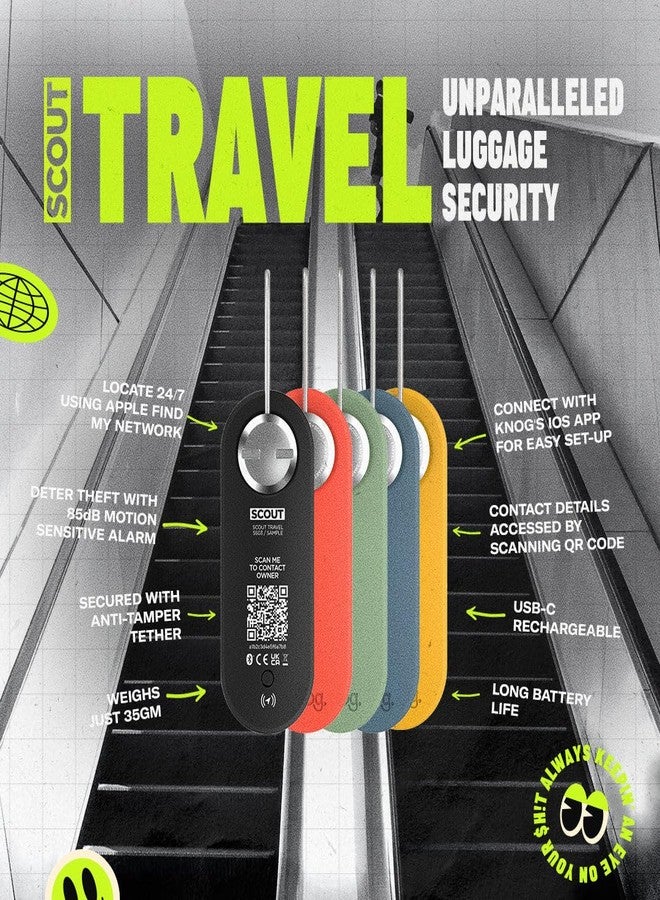 Knog Scout Travel Smart Luggage Tag, Finder & Alarm (Green) - Image 2