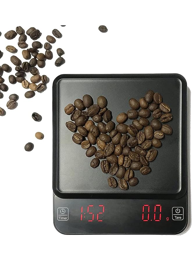 IAF coffee scale with timer,3kg/0.1g High Precision Small Multifunctional Digital Kitchen Food Scale，Automatic time counting，mini portable - Image 1