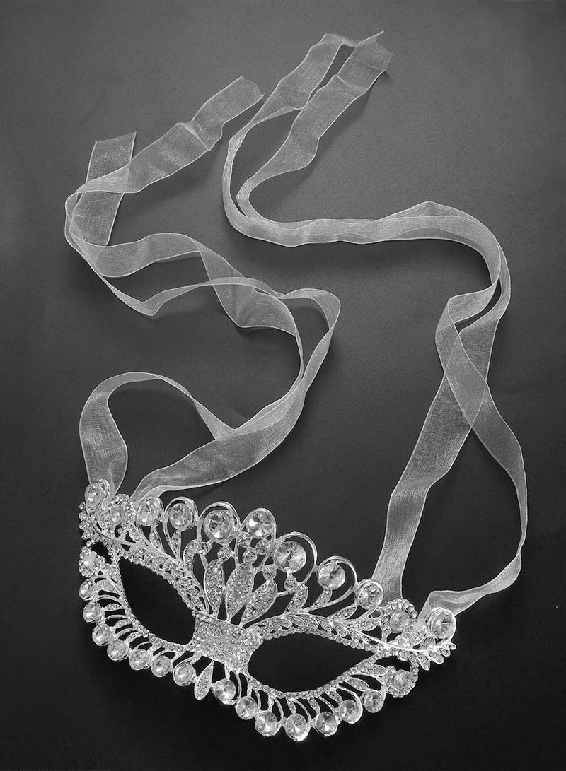 KASTWAVE Masquerade Mask, Luxury Diamond Rhinestone Fancy Mask, Quality Alloy Venetian Party Mardi Gras Masks, Party Crown Mask for Women Lady - Image 5