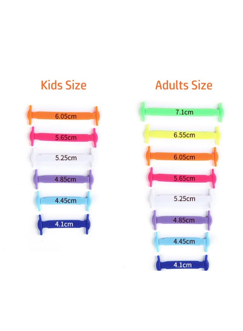 KASTWAVE No Tie Shoelaces for Kids and Adults, Stretch Silicone Elastic Shoe Laces, Lazy Quick Tie Tieless Waterproof Wash-free Shoe Laces for Sneakers Running Shoes and Casual Shoes - Image 3