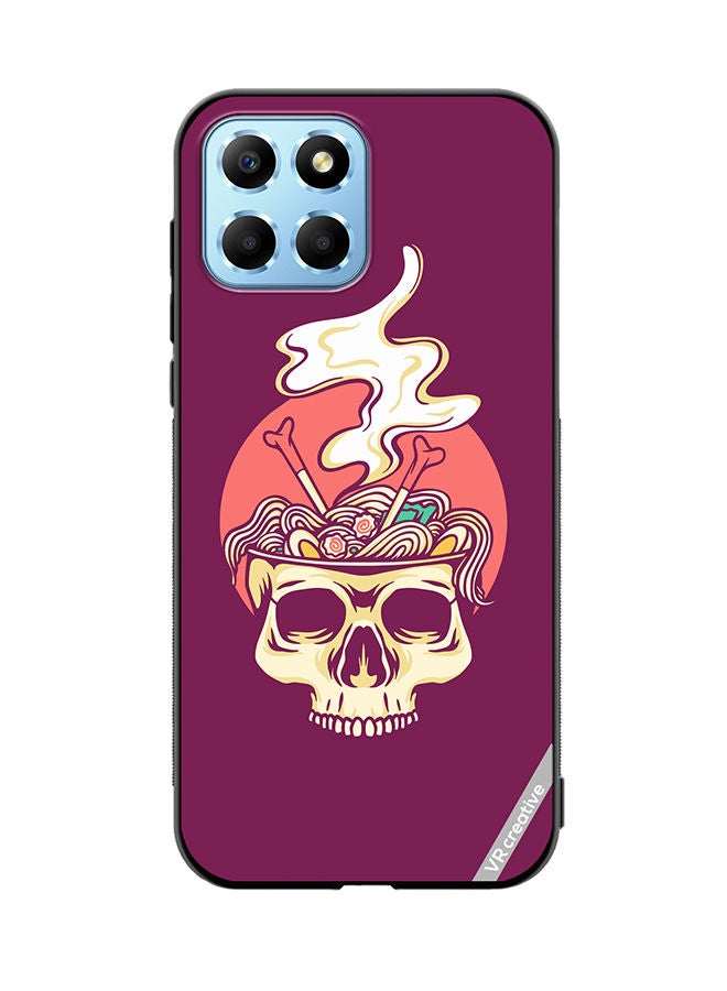VR CREATIVE Protective Case Cover For Honor X8 5G Ramen Skull Design Multicolour - Image 1