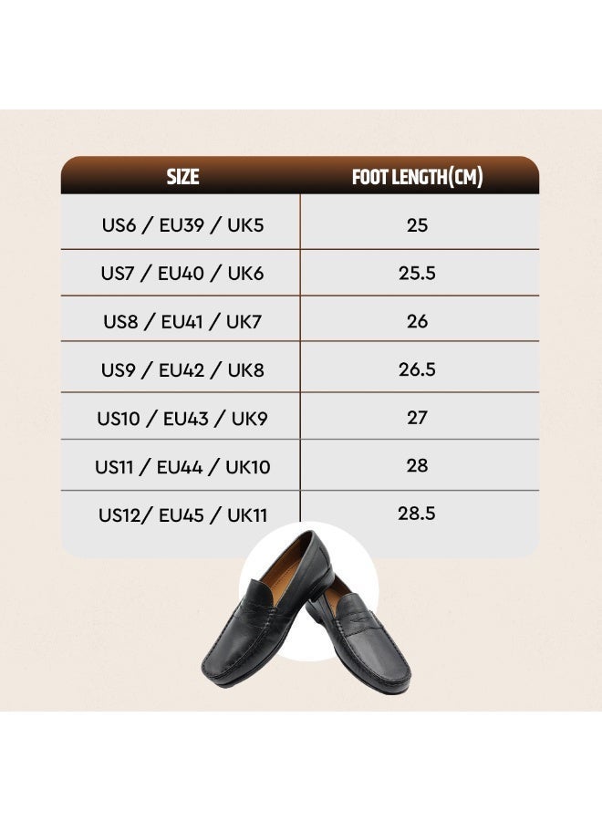 Mont Hawk Ara Mocc Men’s Genuine Leather Loafers – Premium Argentinean Cowhide Slip-On Casual & Semi Formal Shoes for Men, Comfortable Breathable Moccasin Driving Loafers with Rubber Sole (Black) - Image 5