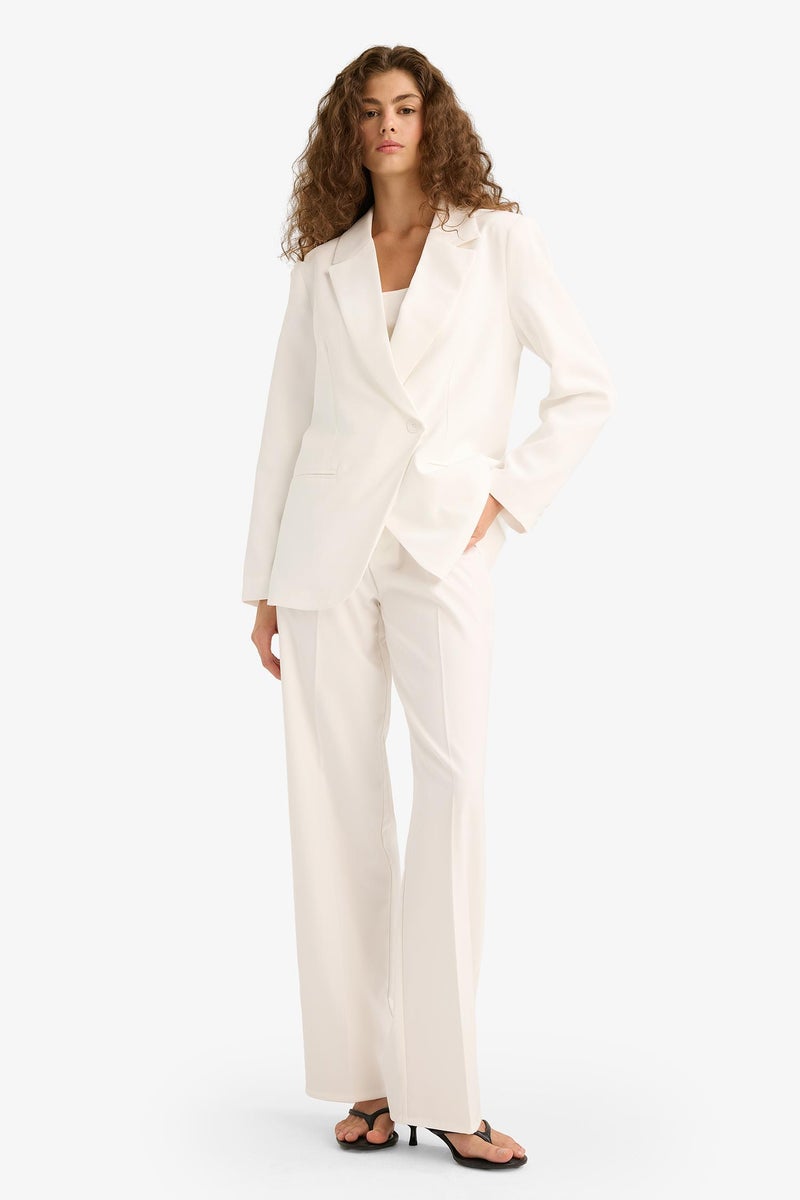 DeFacto Beige Woman Wide Leg Trousers Casual - Image 5