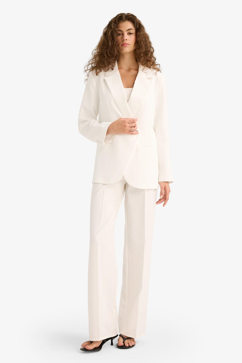 DeFacto Beige Woman Wide Leg Trousers Casual - Image 4