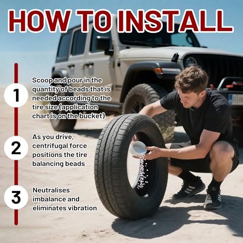 REHOUPTY Tempered Glass Tire Balancing Beads 13.2LBS (3KG*2 Bulk Tub), Tire Balance Beads for Truck Tires, Trailers, Off-Road Vehicles & RVs - Heavy-Duty Wheel Balance Solution with Scoop Included - Image 5