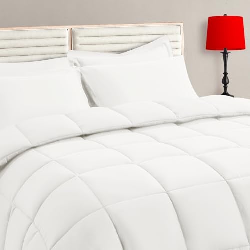 TAIMIT Ivory King Comforter Set - 7 Pieces, Bed in a Bag Bedding Sets with All Season Soft Quilted Warm Fluffy Comforter,Flat Sheet,Fitted Sheet,2 Pillow Shams,2 Pillowcases - Image 1