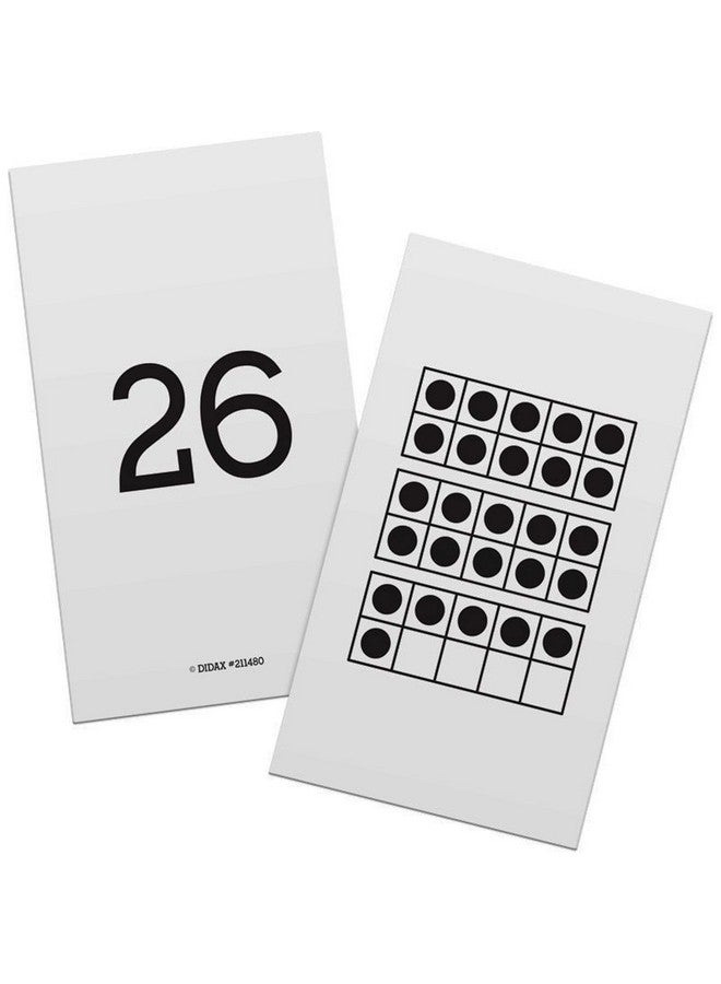 Didax Educational Resources 1-50 Ten-Frame 1-50 Cards, White, Black, 0.81 H x 6.0 L x 4.5 W, (211480) - Image 2