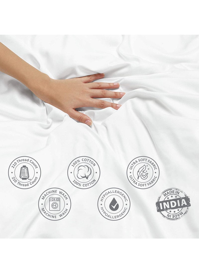 Donetella - Comforter Set 7-Piece Cotton Bedding Set With Removable Filler Double Size 260 X 240 Cm Turquoise - Image 1