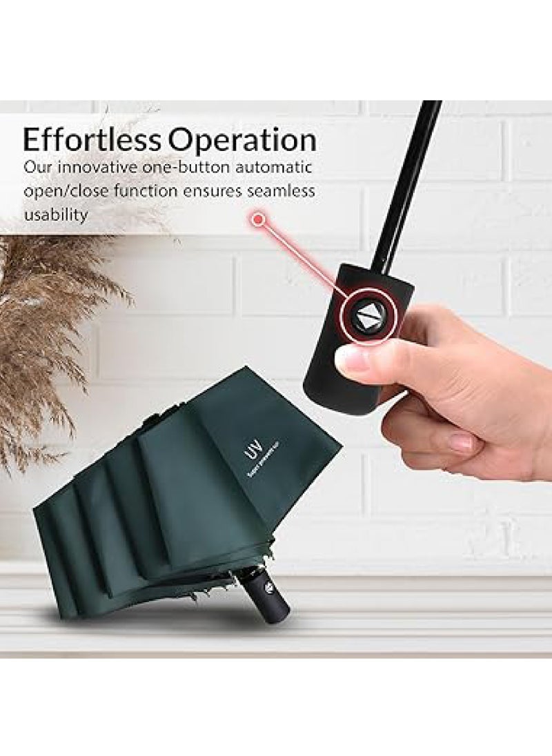 Generic - PLUS UV Foldable Umbrella for Winter Summer and Sun Protection with UPF 50+ Automatic Open/Close Function – For Rainy Day Summer - Image 1