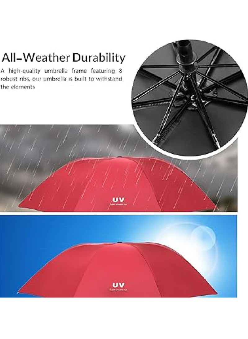 Generic - PLUS UV Foldable Umbrella for Winter Summer and Sun Protection with UPF 50+ Automatic Open/Close Function – For Rainy Day Summer - Image 1