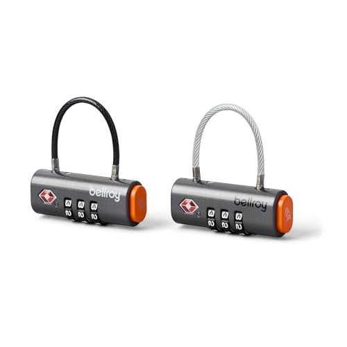 Bellroy Travel Lock Duo Set of 2 TSA Luggage Locks with Flexible Fit and Combination Function Graphite - Image 1