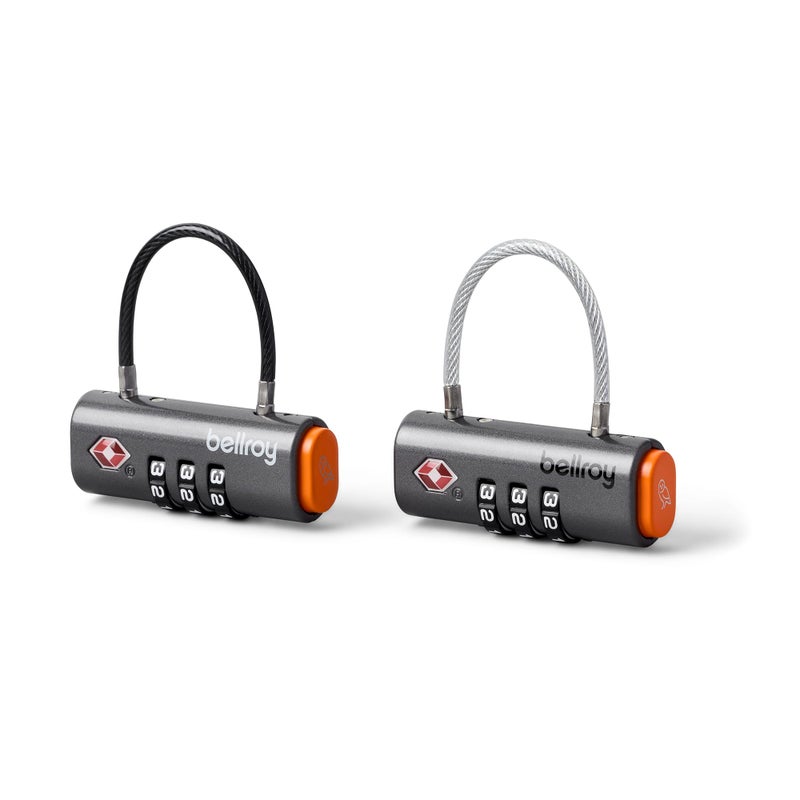 Bellroy Travel Lock Duo Set of 2 TSA Luggage Locks with Flexible Fit and Combination Function Graphite - Image 2