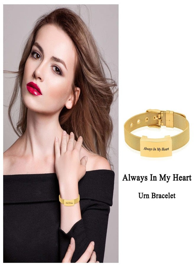 Hearbeingt Cremation Jewelry for Ashes Bracelet for Women Men Stainless Steel Square with Watch Band Cremation Urn Bracelet Memorial Keepsake Bangle Ash Holder - Image 4