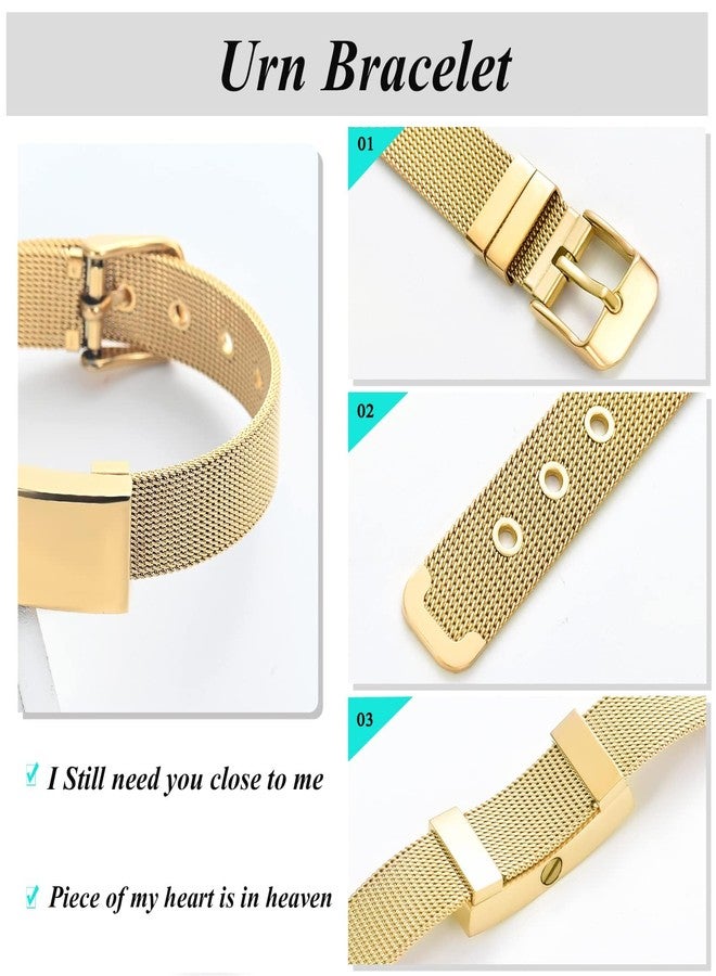 Hearbeingt Cremation Jewelry for Ashes Bracelet for Women Men Stainless Steel Square with Watch Band Cremation Urn Bracelet Memorial Keepsake Bangle Ash Holder - Image 3