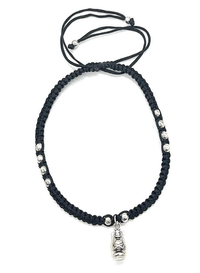 Jyokrish Handmade Adjustable Black silk dori hanging Lantern anklet For Women | girls | Nazariya |Payal | Nazar Battu |Free Size |Pair of 1 - Image 5