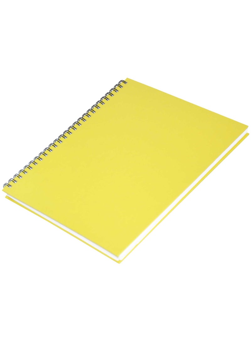 FIS Pack of 5  Spiral Hard Cover Notebook 9X7 Inches (22.86 X 20.32 CM) Single Line With Border, 100 Sheets-Lemon -FSNBS97NA210 - Image 4