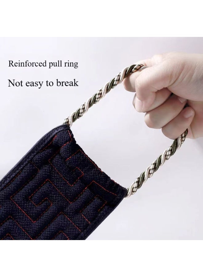 【 3D Vertical Pattern Exfoliating Shower Scrub 】 Ultra thick and wide scrub with reinforced pull tab | Deep cleansing body scrub to remove dead skin | Anti slip and durable exfoliating shower scrub - Image 4