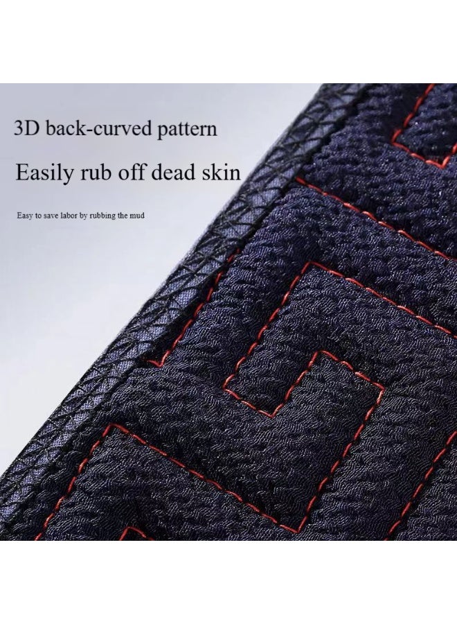 【 3D Vertical Pattern Exfoliating Shower Scrub 】 Ultra thick and wide scrub with reinforced pull tab | Deep cleansing body scrub to remove dead skin | Anti slip and durable exfoliating shower scrub - Image 5