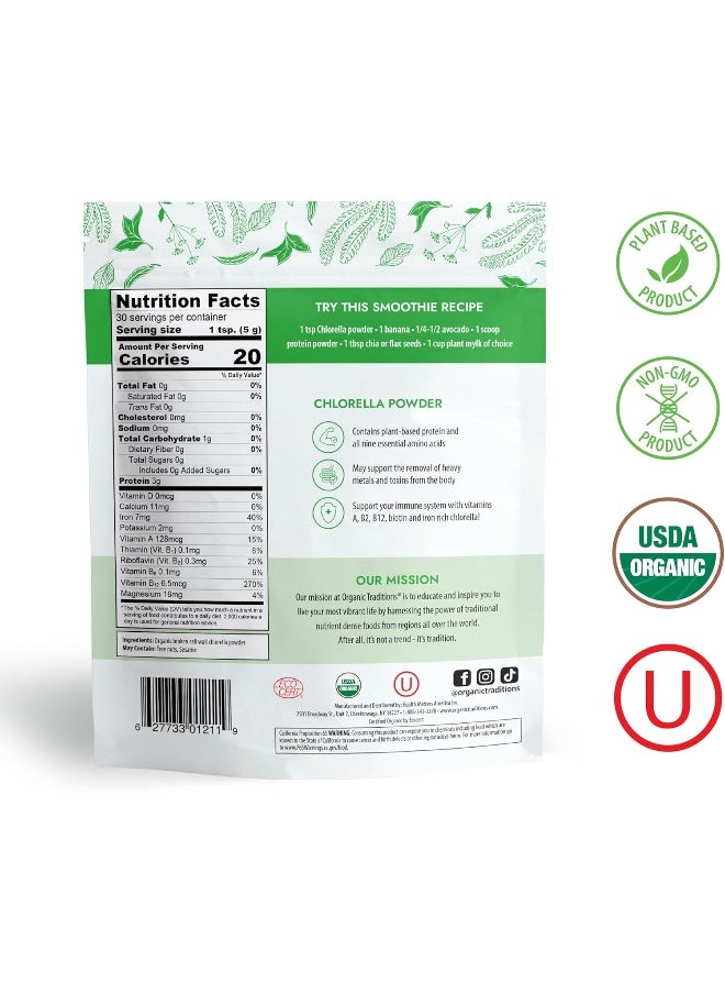 Organic Traditions - Chlorella Powder 150G : 01210 - Image 1