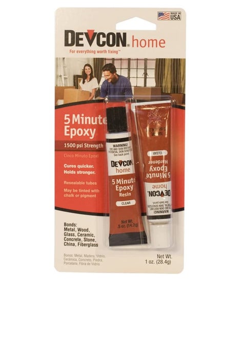 Devcon Epoxy 5 Minute Epoxy 5 Ounce Tubes 2 Tubes