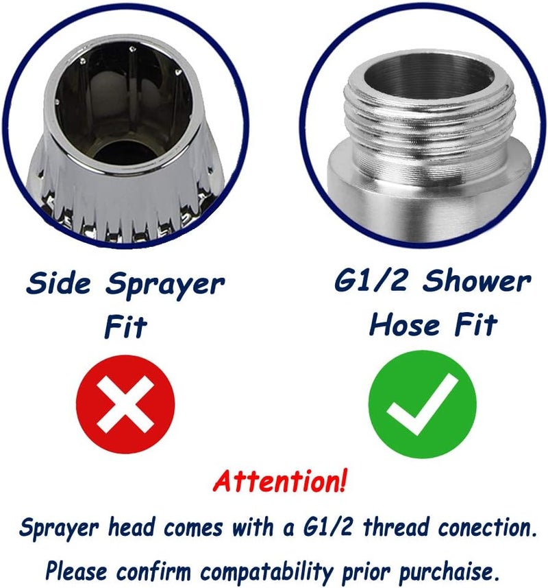 Avaby Dual Mode Toilet Bidet Sprayer Head – Chrome Finish Handheld Bidet for Toilet & Bathroom Cleaning – Cloth Diaper Sprayer, Muslim Shower, Jet Spray – G1/2 Coupling - Image 2