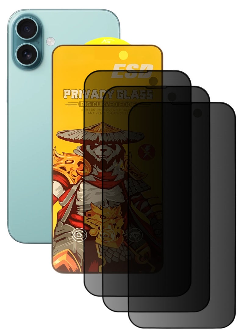 اي اس دي ثلاث قطع، واقي شاشة عالي الجودة لهاتف ايفون 16 بلس - Image 1