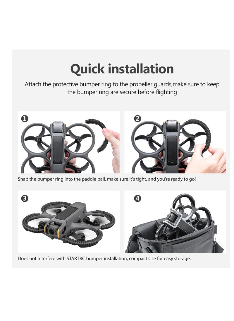 null - Propeller Guard Protector for DJI Avata 2, Drone Protective Bumper, Anti-Collision Shockproof Prop Protector for DJI Avata 2, Drone Accessories, Protection Guard Bar, Black - Image 1