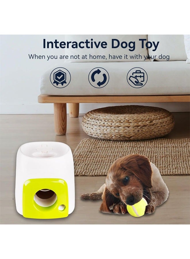 Hihonor Interactive Tennis Ball Thrower, Automatic Dog Toy Ball Launcher with Food Reward Machine, Intelligent Feeding Ball Throw for Puppy, Interactive Dog Toy for Small Dogs IQ Training - Image 5