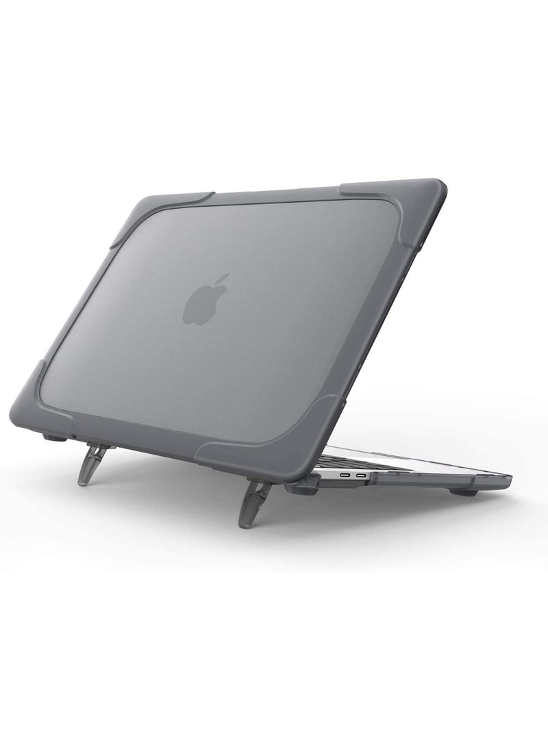 Captaintech MacBook Air 13 Inch Case 2020 2019 2018 Release A2337 M1 A2179 A1932 Heavy Duty Slim Hard Shell Protective Cover with Fold Kickstand for MacBook Air 13 Retina with Touch ID - Image 1