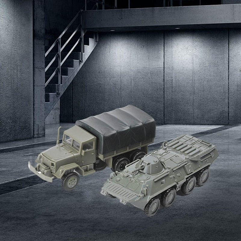 klarako 1/72 M35 Truck & -80 Armored Personnel Carrier Tank 4D Model Army Vehicles Playset - Image 2