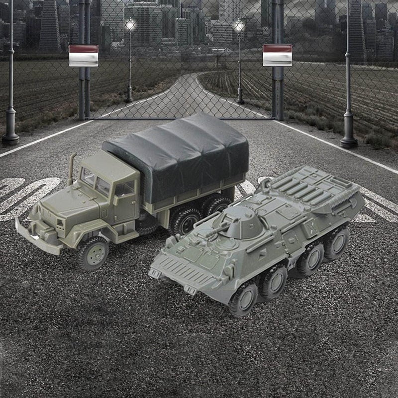 klarako 1/72 M35 Truck & -80 Armored Personnel Carrier Tank 4D Model Army Vehicles Playset - Image 5