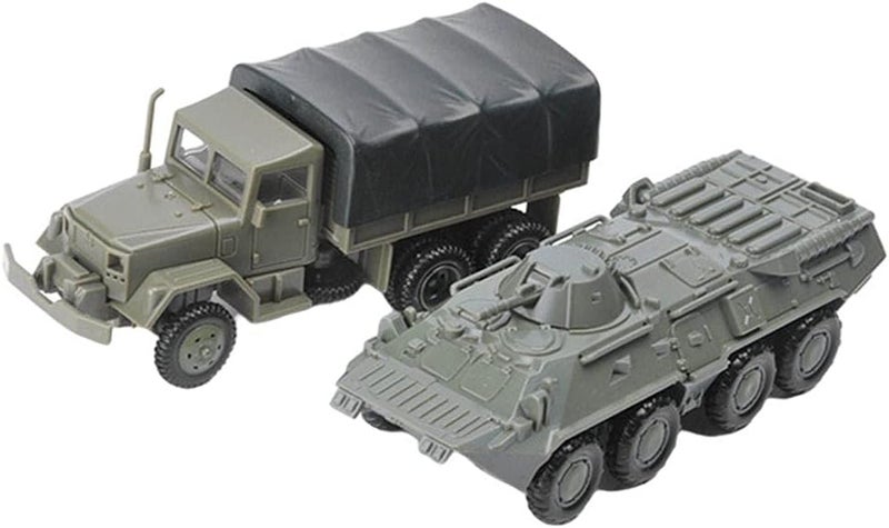 klarako 1/72 M35 Truck & -80 Armored Personnel Carrier Tank 4D Model Army Vehicles Playset - Image 1