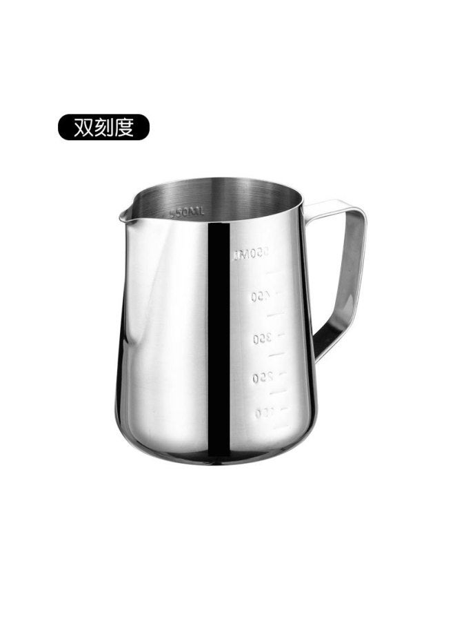 Stainless Steel Latte Art Pitcher With Scale, Coffee Latte Art Jug With Pointed Spout, Household Latte Art Tool, Milk Frothing Pitcher 350ml