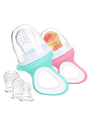 2 PCs Baby Food Fruit Feeder Pacifier with 3 PCs Replacement Silicone Pouches Fresh Food Teething Toy - pzsku/Z6A0791400F6BC5505AE5Z/45/_/1690600398/8be0f412-728c-4e70-b327-a9bf16ad8268