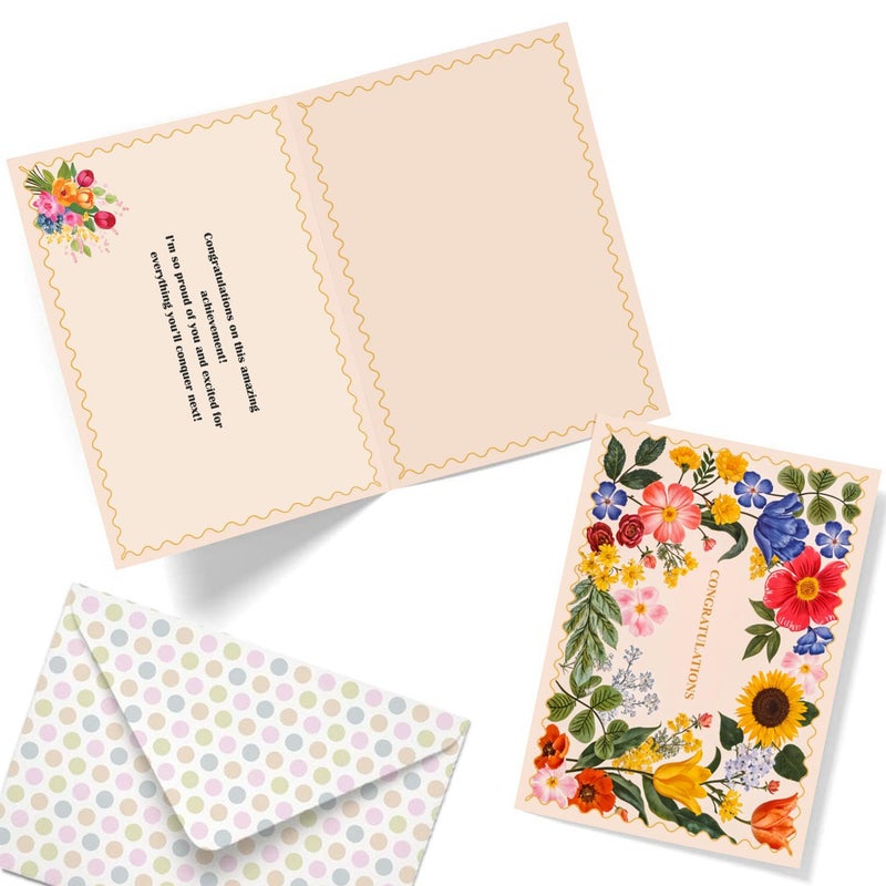 Party Propz Party Propz Congratulations Cards with Envelope - 1pc, Congratulations Greeting Card | Congrats Note Cards | Note card with envelope (Cardstock, Multicolor) - Image 3