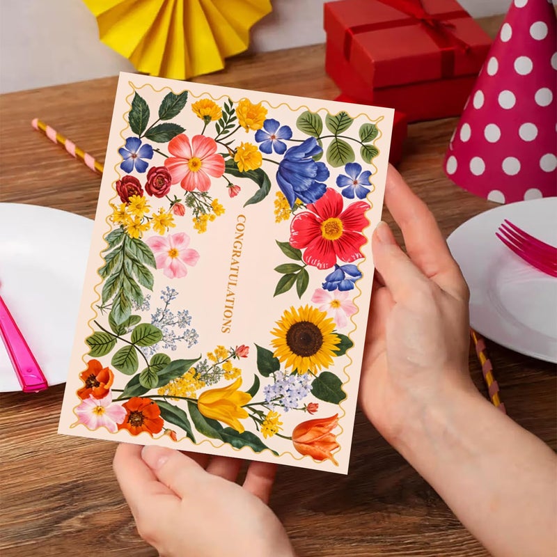 Party Propz Party Propz Congratulations Cards with Envelope - 1pc, Congratulations Greeting Card | Congrats Note Cards | Note card with envelope (Cardstock, Multicolor) - Image 1