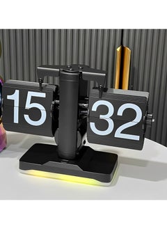 Fearlex Automatic Retro Flip Clock with Night light | Antique Mechanical Style Table Clock | Vintage Style Automatic Flip Desk Clock with Large Digital Number, Display for Office, Bedroom, Living Room and Home Decor  - Image 3