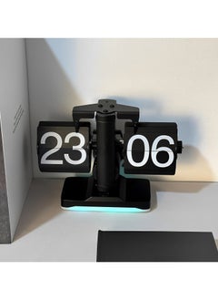 Fearlex Automatic Retro Flip Clock with Night light | Antique Mechanical Style Table Clock | Vintage Style Automatic Flip Desk Clock with Large Digital Number, Display for Office, Bedroom, Living Room and Home Decor  - Image 4