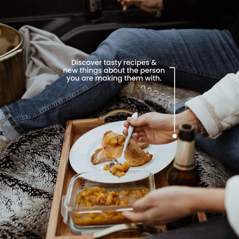 The Adventure Challenge Dinner Dates â€“ Date Night Cookbook for Couples with 30 Scratch-Off Recipes & Surprise Activities | Romantic Newlywed Gift | Couples Cooking Date Night Idea Book - Image 3